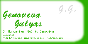 genoveva gulyas business card