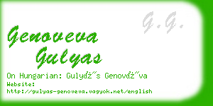 genoveva gulyas business card